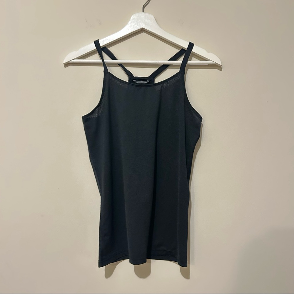 Oiselle Tank Top Black Women's Relaxed Fit Light Lux Racerback Small Active Gym